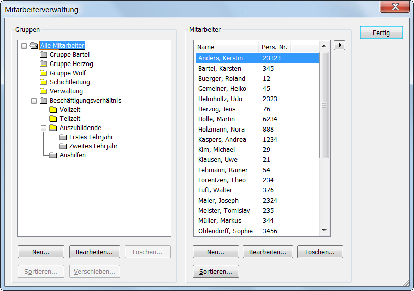 Mitarbeiterverwaltung