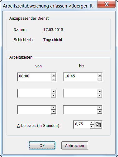 Arbeitszeitabweichung